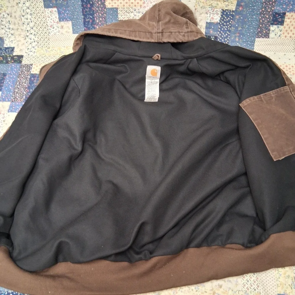 Vintage Carhartt J160 CHT Chestnut Size XL Active Sandstone Canvas Jacket Hooded